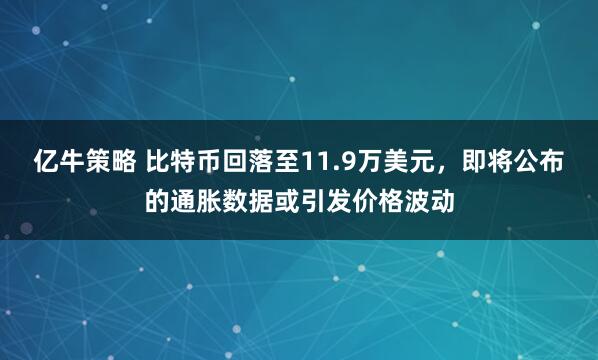 亿牛策略 比特币回落至11.9万美元，即将公布的通胀数据或引发价格波动